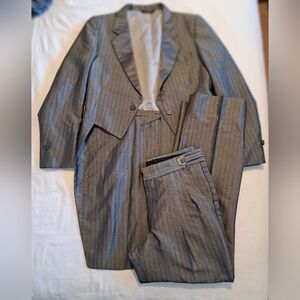 Samuel Ltd Raffinati men's gray Tuxedo Tailcoat 37R & adjustable Pants 30-32